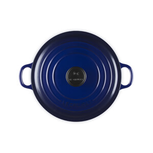 Le Creuset Indigo Cast Iron Round Casserole 24cm